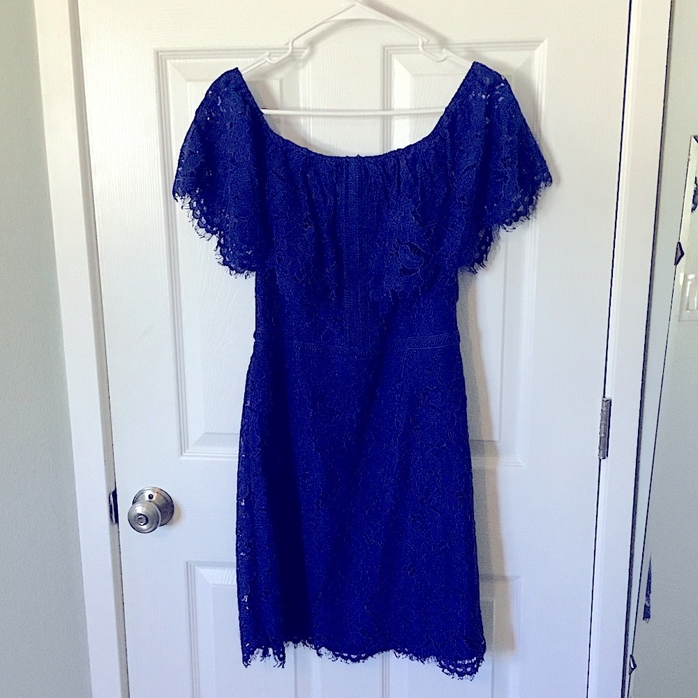 Sugarlips Blue lace mini dress size medium